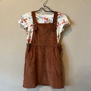 Corduroy dress with separate shirts